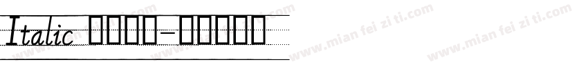 Italic 意大利体字体转换